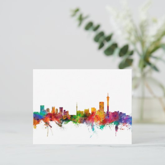 Johannesburg Zuid-Afrika Skyline Briefkaart (Staand voorkant)