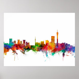 Johannesburg Zuid-Afrika Skyline Poster