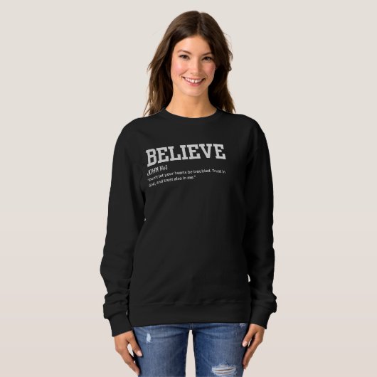 John14:1 sweatshirt féminine (Devant entier)
