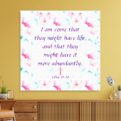 John 10:10 Canvas afdrukken (Insitu (Woonkamer))