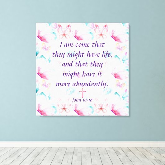 John 10:10 Impression de toile (Insitu (Plancher de Bois))