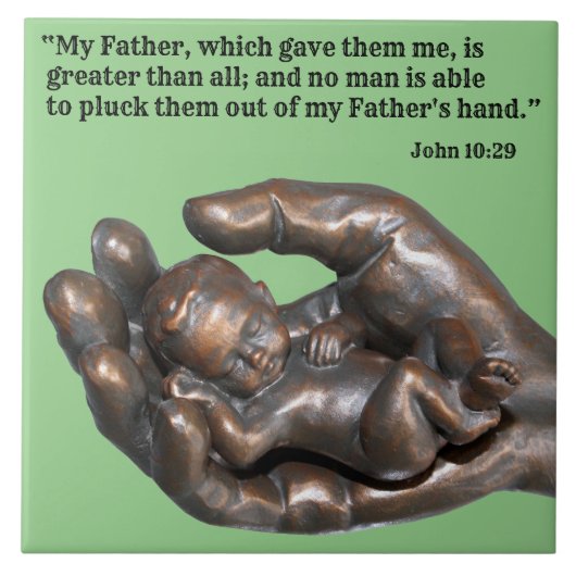 John 10:29 MEEST POPULAIRE ACHTERGRONDEN Tegeltje (Voorkant)