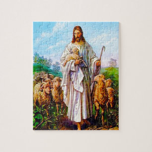 John 10:7-21 Ik ben de Good Shepherd Puzzle Legpuzzel