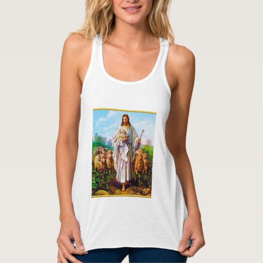 John 10:7-21 Ik ben de Good Shepherd Tanktop (Voorkant)