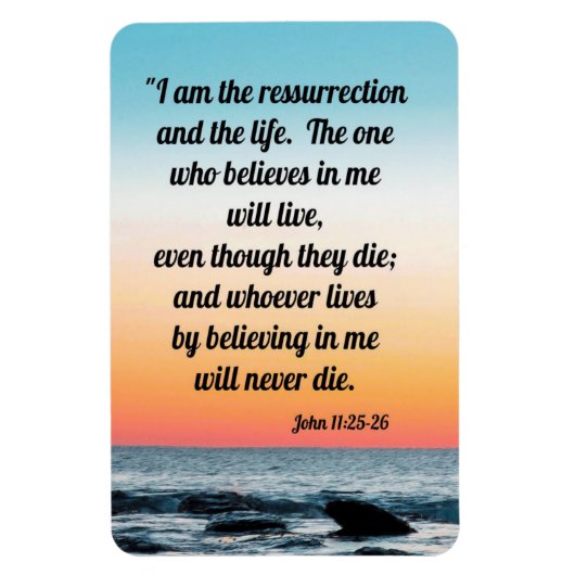 John 11:25-26 magneet (Verticaal)