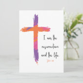 John 11:25 Carte de voeux de Pâques (Debout devant)