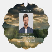 John 11: 25, Scripture Memorial Keepsake  Ornament Kaart (Voorkant)