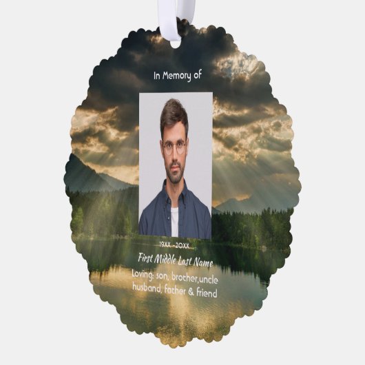 John 11: 25, Scripture Memorial Keepsake Ornament Kaart (Links)