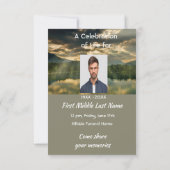 John 11 Scripture Celebration of Life Service Kaart (Achterkant)