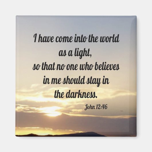 John 12:46 magneet (Voorkant)