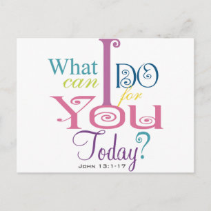 John 13:1-17 de Ontstekingen van de Wash Feet Scri Briefkaart