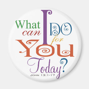 John 13:1-17 de Ontstekingen van de Wash Feet Scri Magneet