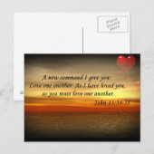 John 13:34-35 Aimez-vous une autre carte postale (Devant / Derrière)