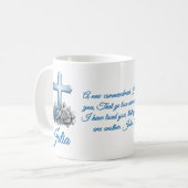 John 13:34 Personalized Rose Coffee Mug (Devant gauche)