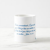 John 13:34 Personalized Rose Coffee Mug (Centre)
