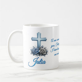 John 13:34 Personalized Rose Coffee Mug Koffiemok