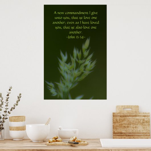 John 13:34 poster (Keuken)