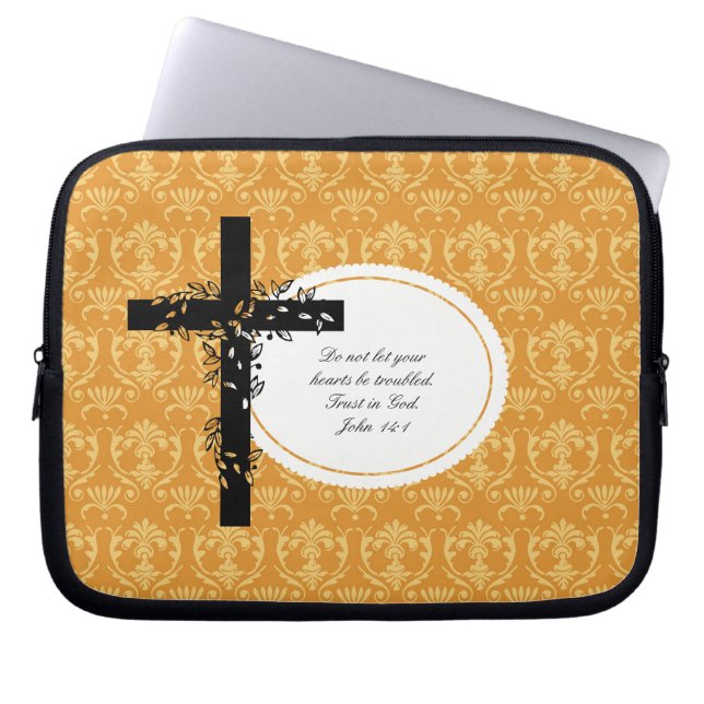 John 14:1 Sleeve voor laptop- of netbookdragers (Voorkant)