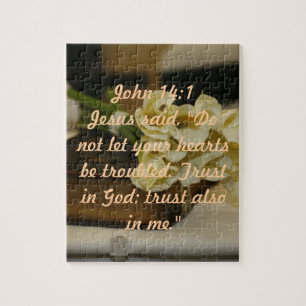 John 14:1 tweekleurig versneden puzzel