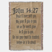 John 14:27   Bijbel Verse Aangepaste Christelijke  Deken (Voorkant Verticaal)