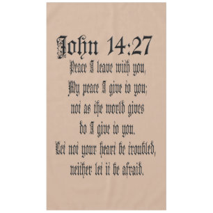 John 14:27 Bijbel Verse Aangepaste Christelijke Tafelkleed