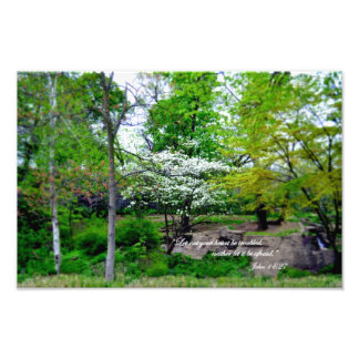 John 14:27 Laat je hart niet in de problemen komen Foto Afdruk