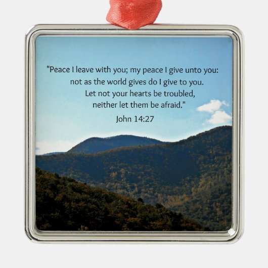 John 14:27 metalen ornament (Voorkant)