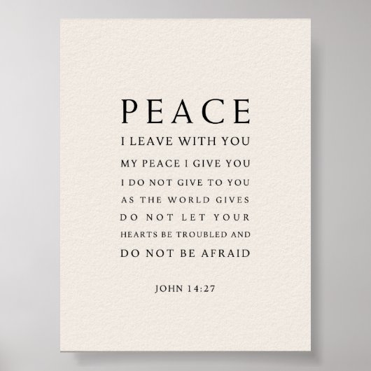 John 14:27 Peace I leave with you Poster (Voorkant)