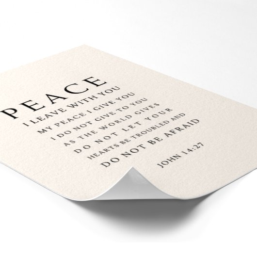 John 14:27 Peace I leave with you Poster (Hoek)