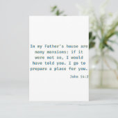 John 14:2 KJV Bijbelscriptgroet Kaart (Staand voorkant)