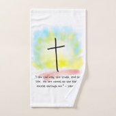 JOHN 14:6 Ensemble de serviettes de bain (Serviette à main)