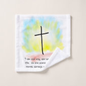 JOHN 14:6 Ensemble de serviettes de bain (Gant de toilette)