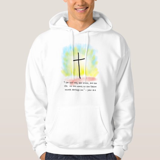 JOHN 14:6 Mannen Hoodie (Voorkant)