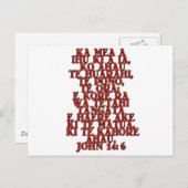 John 14:6 Maori Briefkaart (Voorkant / Achterkant)