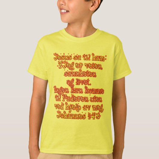 John 14:6 Noors T-shirt (Voorkant)