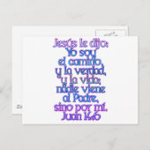 John 14:6 Spaans Briefkaart (Voorkant / Achterkant)