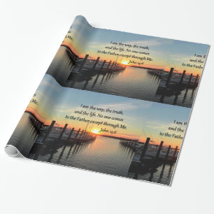 JOHN 14:6 SUNSET FOTO-ONTWERP CADEAUPAPIER