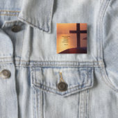 JOHN 14:6 VIERKANTE BUTTON 5,1 CM (In situ)