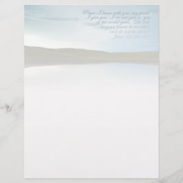 John 14 Inspirerend van de Manuscript van de Vrede Briefhoofd