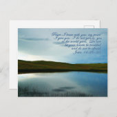 John 14 Inspirerend van de Manuscript van de Vrede Briefkaart (Voorkant / Achterkant)