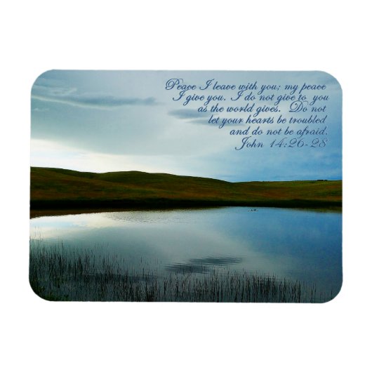 John 14 Inspirerend van de Manuscript van de Vrede Magneet (Horizontaal)