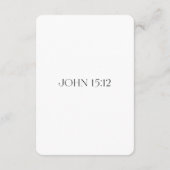 John 15:12 Carte mémoire de l'écriture (Dos)