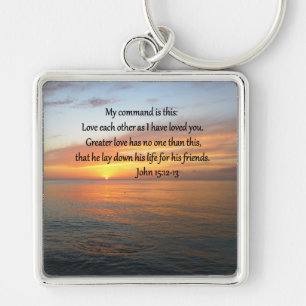 JOHN 15:12 SUNRISE OVER DE OCEAAN SLEUTELHANGER