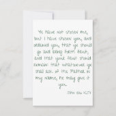 John 15:16 KJV Bible Scripture Carte de voeux (Devant)