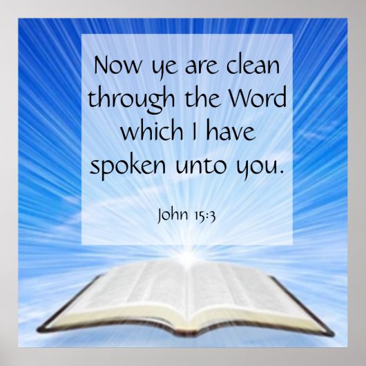 John 15:3 poster (Voorkant)