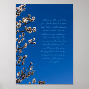 John 15:4-5 Abide Poster