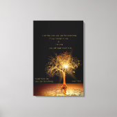 John 15:5 Ik ben de wijnstok. Golden Tree. Canvas Afdruk (Voorkant)
