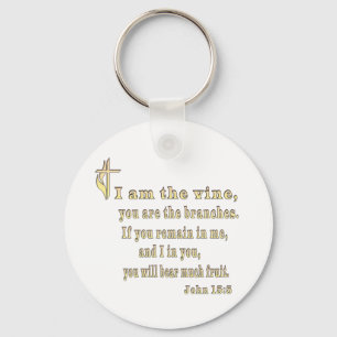 John 15:5-kleding en meer sleutelhanger