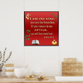 John 15:5 poster (Keuken)