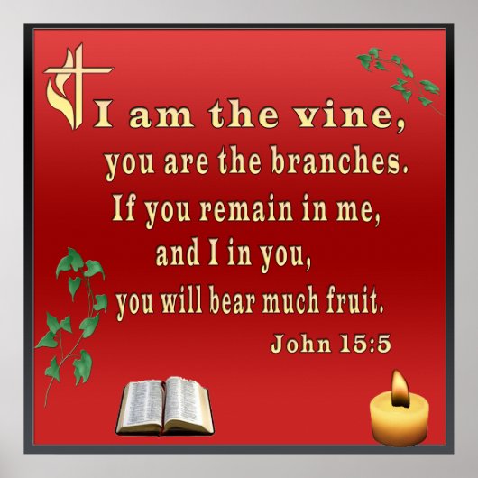 John 15:5 poster (Voorkant)